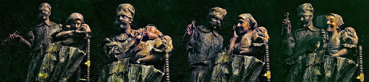 Living statues by night