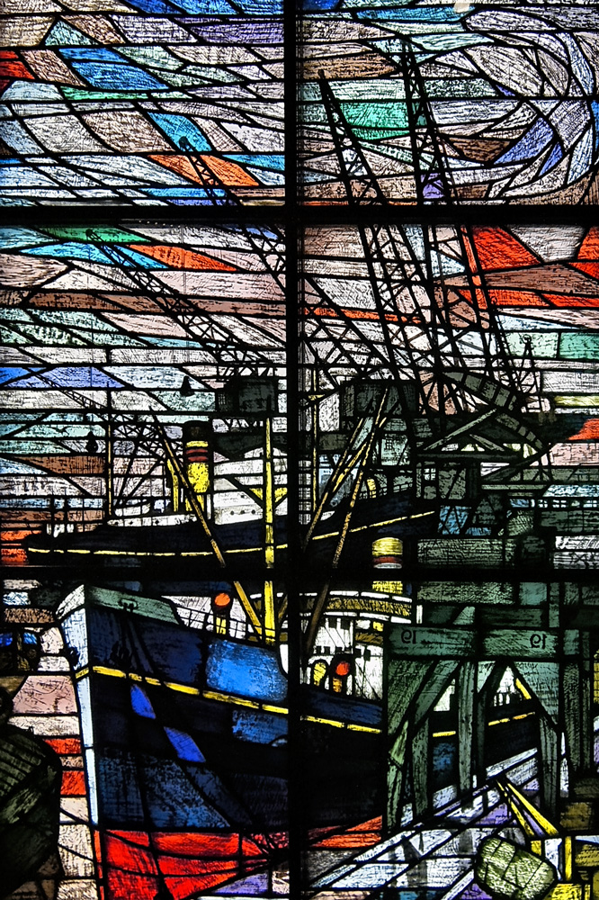 Schip, glas-in-lood