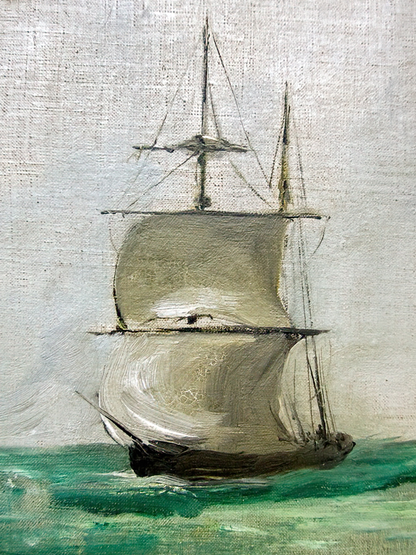 Manet E. Fishing boat arriving-with the wind behind, 1864-(detail)