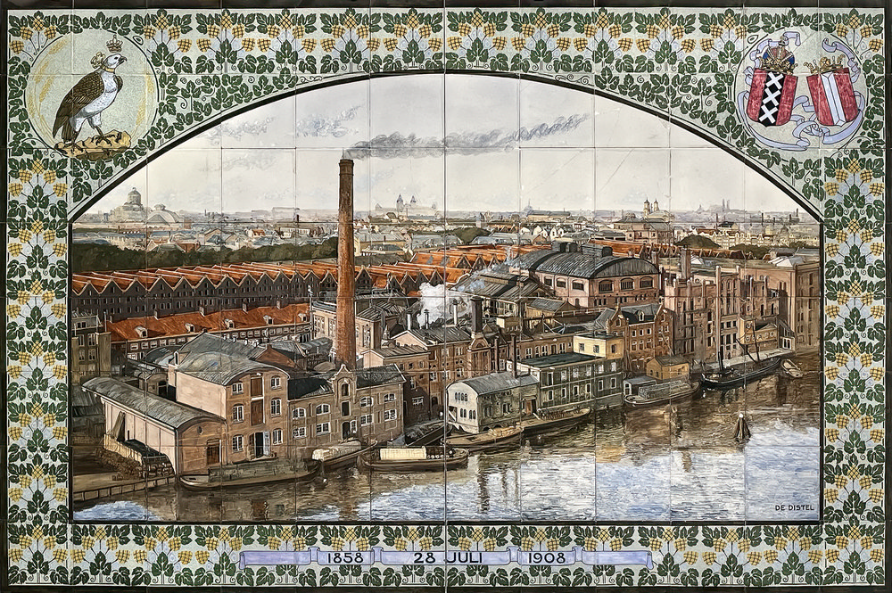 Herinnerings tableau De Distel Amsterdam, 1908