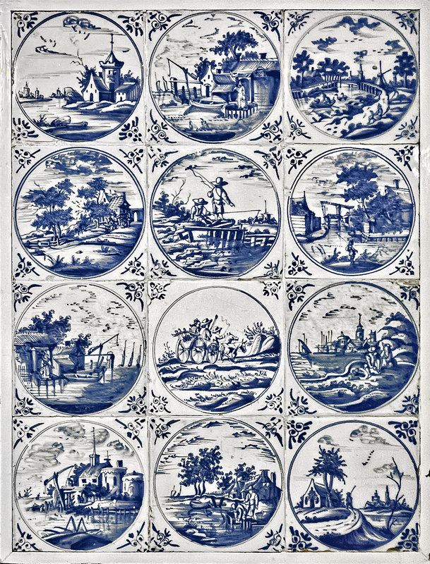Landschappen in cirkel, Rotterdam, 1700-1750
